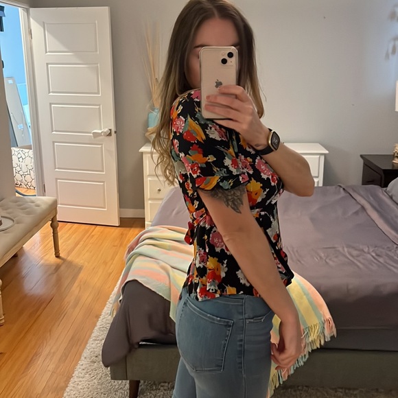 Zara tied blouse, small - Picture 2 of 7